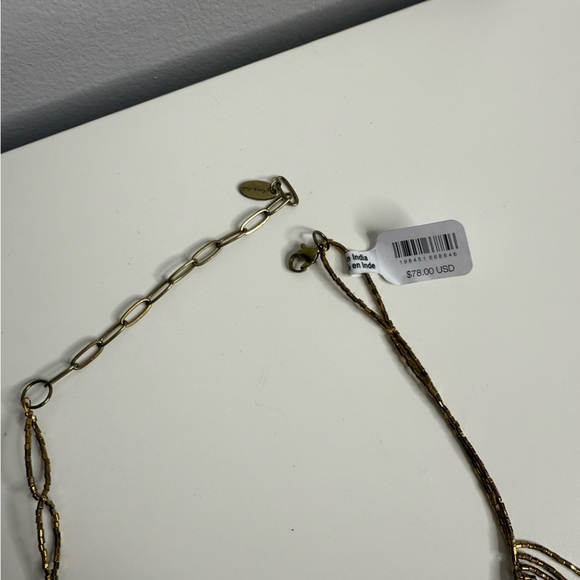 Free People Amira Choker Necklace in Gold Beads NWT - Picture 6 of 8